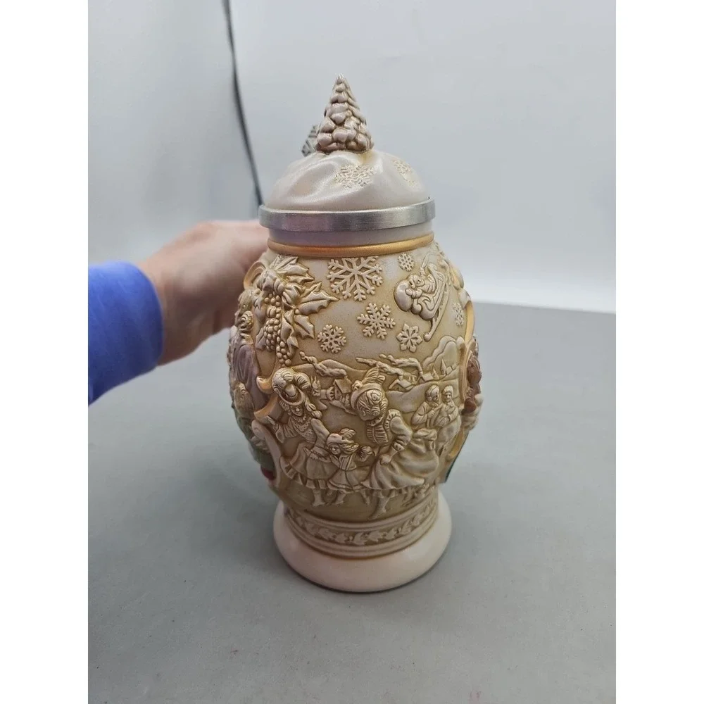 Christmas AVON‎ Beer Stein Father Christmas 1994-Mint No Box Hand Crafted #64817